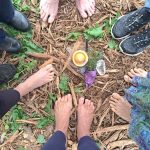 Eclipse 2024 meditation circle - feet