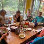 Gathering for brunch during the workshop
