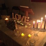 Candles for Christmas eve service